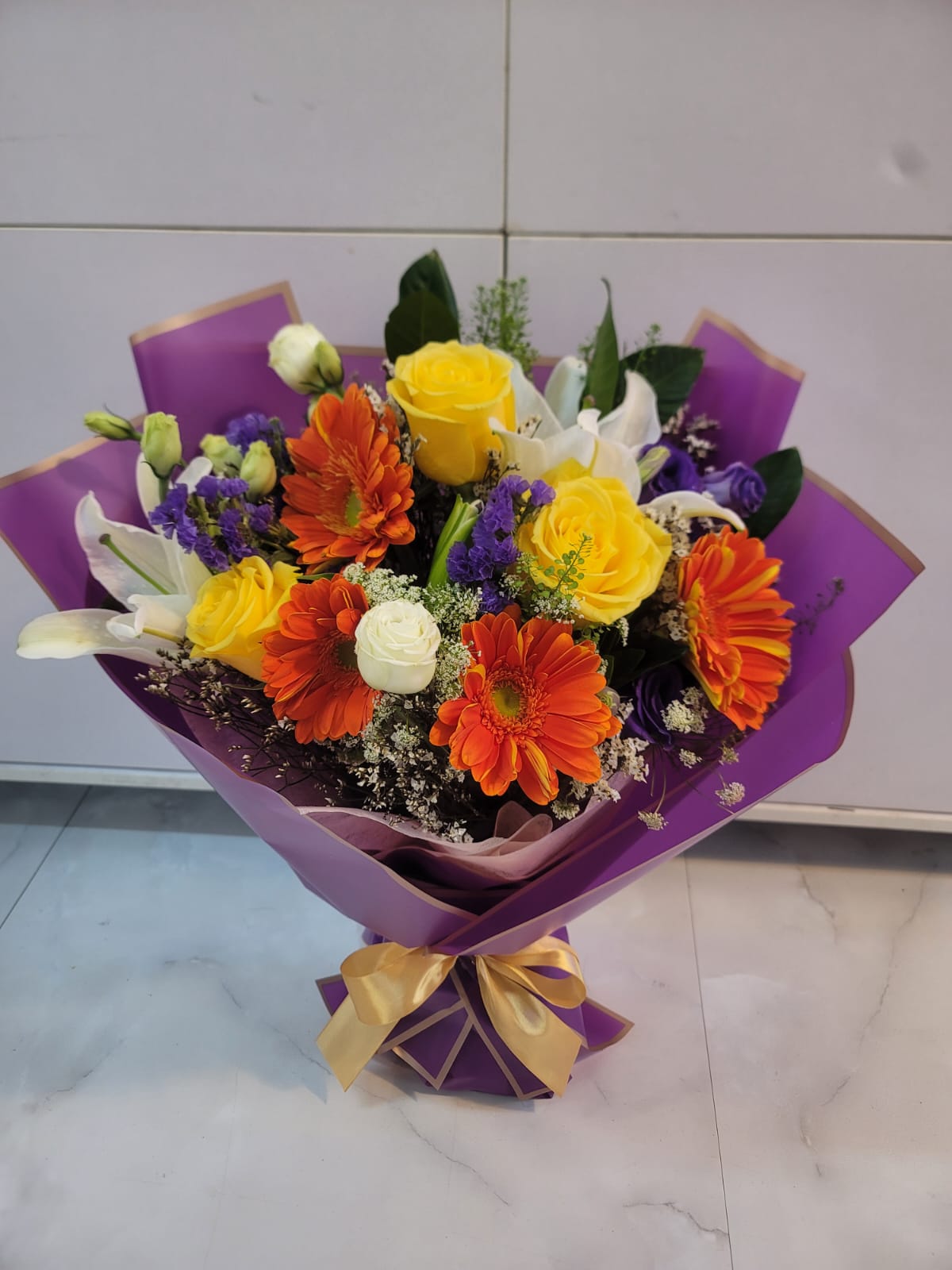 Gerbera and rose Bouquet
